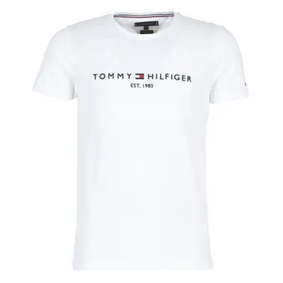 Tommy Hilfiger TOMMY FLAG HILFIGER TEE men's T shirt in White