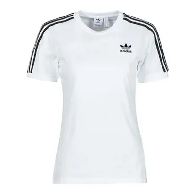 Adidas 3 STRIPES TEE women's T shirt in White