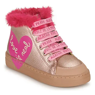 Agatha Ruiz de la Prada BETTYL girls's Children's Shoes (High-top Trainers) in Pink