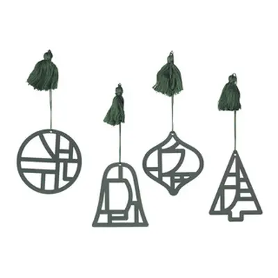 Broste Copenhagen FILI X4 's Christmas decorations in Green