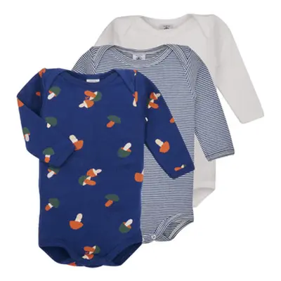 Petit Bateau LOT 3 BODY boys's Sleepsuits in Multicolour