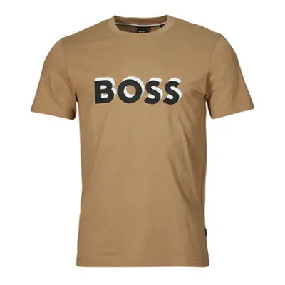 BOSS Tiburt 427 men's T shirt in Beige