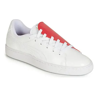 Puma WN BASKET CRUSH.WH-HIBISCU women's Shoes (Trainers) in White