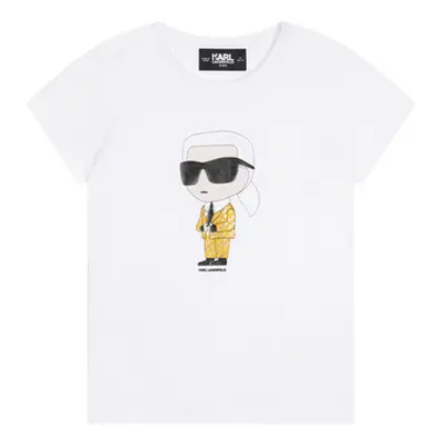 Karl Lagerfeld Z15417-N05-B girls's Children's T shirt in White