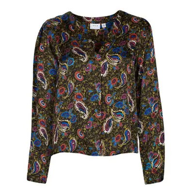 Vila VISURINA V-NECK L/S TOP/ women's Shirt in Multicolour