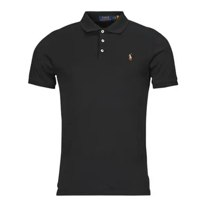 Polo Ralph Lauren POLO COUPE DROITE EN PIMA COTON men's Polo shirt in Black