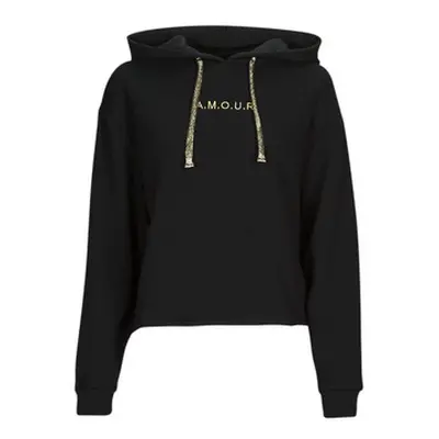 Pieces PCCHILLI LS AMOUR HOODIE KAC FC women's Sweatshirt in Black