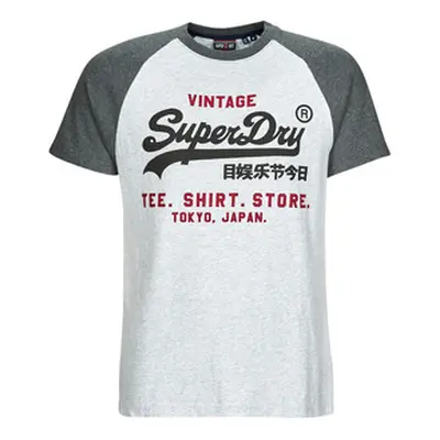 Superdry VINTAGE VL HERITAGE RGLN TEE men's T shirt in Grey