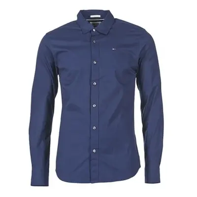 Tommy Jeans TJM ORIGINAL STRETCH SHIRT men's Long sleeved Shirt in Marine