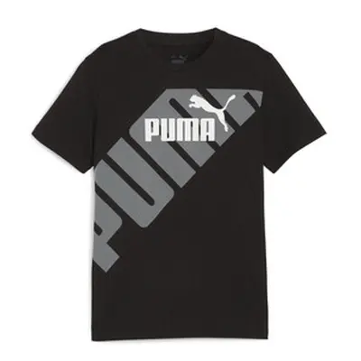 Puma PUMA POWER GRAPHIC TEE B boys's Children's T shirt in Black