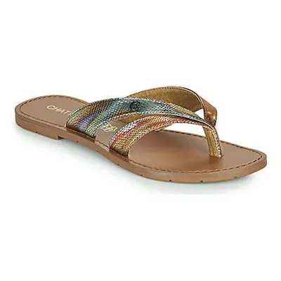 Chattawak KALINDA women's Flip flops / Sandals (Shoes) in Gold