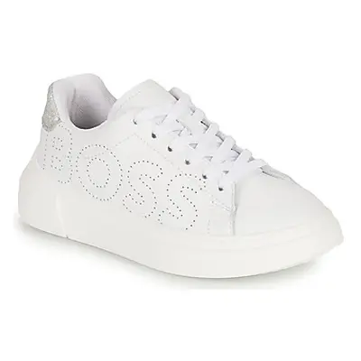 BOSS J19071 girls's Children's Shoes (Trainers) in White