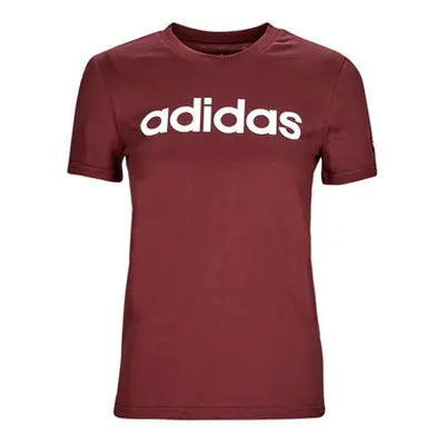 Adidas LIN T women's T shirt in Brown