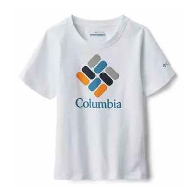 Columbia VALLEY CREEK SS GRAPHIC SHIRT boys's Children's T shirt in White