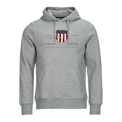 Gant REG SHIELD HOODIE men's Sweatshirt in Grey