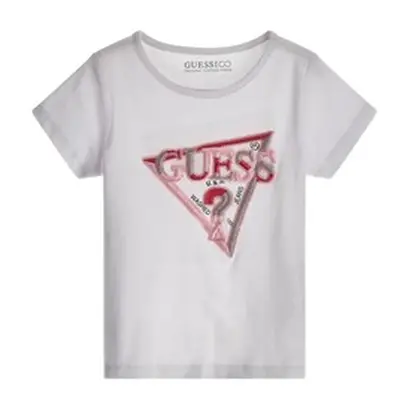 Guess K3YI24 girls's Children's T shirt in White