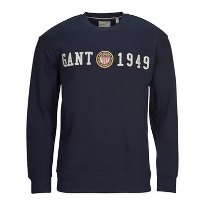 Gant CREST C-NECK men's Sweatshirt in Marine