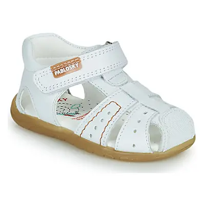 Pablosky TOMETTE boys's Children's Sandals in White