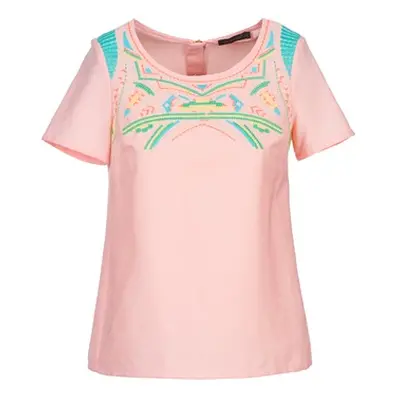 Color Block ADRIANA women's Blouse in Pink