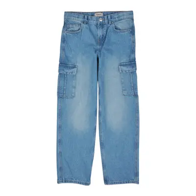 Only KOGHARMONY WIDE CARGO CARROT PIM girls's Trousers in Blue