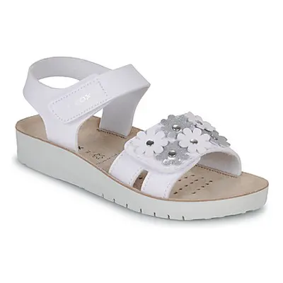 Geox J SANDAL COSTAREI GI girls's Children's Sandals in White