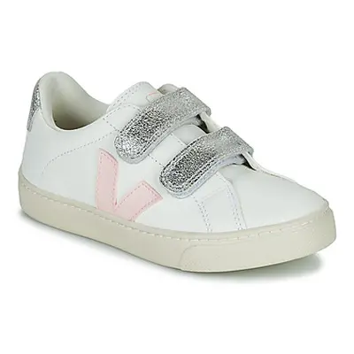 Veja SMALL ESPLAR VELCRO girls's Children's Shoes (Trainers) in White