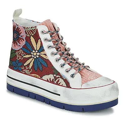 Desigual CRUSH ROSA women's Shoes (High-top Trainers) in Multicolour