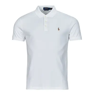 Polo Ralph Lauren POLO COUPE DROITE EN PIMA COTON men's Polo shirt in White