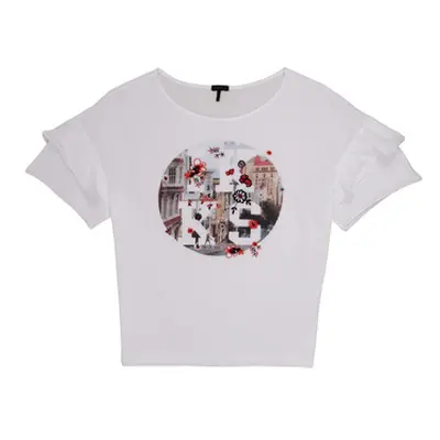 Ikks DIBILIOU girls's Children's T shirt in White