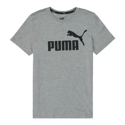 Puma ESSENTIAL LOGO TEE boys's Children's T shirt in Grey