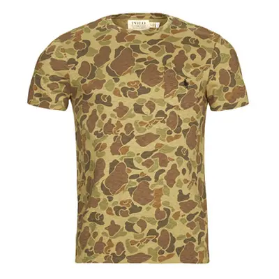 Polo Ralph Lauren T-SHIRT AJUSTE AVEC POCHE EN COTON men's T shirt in Multicolour