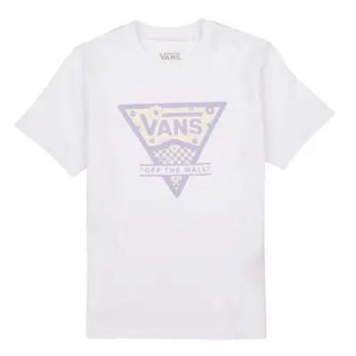 Vans CHECKER FLORAL TRIANGLE BFF girls's Children's T shirt in White