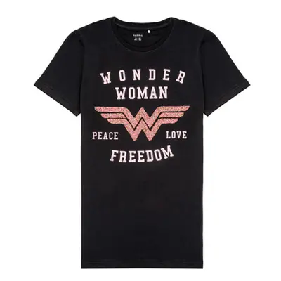 Name it NKFWONDERWOMEN girls's Children's T shirt in Black