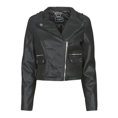 Guess FRANCES JACKET women's Leather jacket in Black