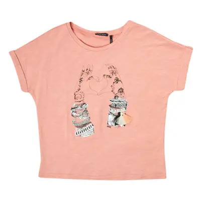 Ikks EAGLEA girls's Children's T shirt in Pink