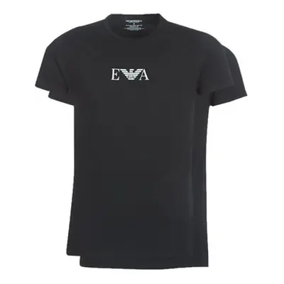 Emporio Armani CC715-PACK DE 2 men's T shirt in Black