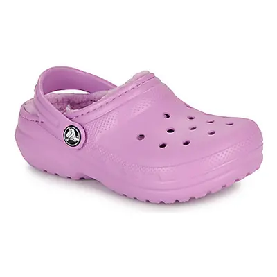 Crocs Classic Lined Clog K girls's Children's Clogs (Shoes) in Pink