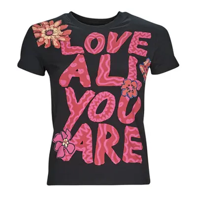 Desigual TS_LOVE ALL YOU ARE women's T shirt in Black