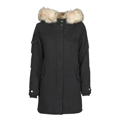 Only ONLMAY FUR CANVAS PARKA CC OTW women's Parka in Black