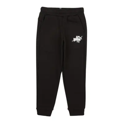 Puma ESS+ CAMO PANTS boys's Children's Sportswear in Black