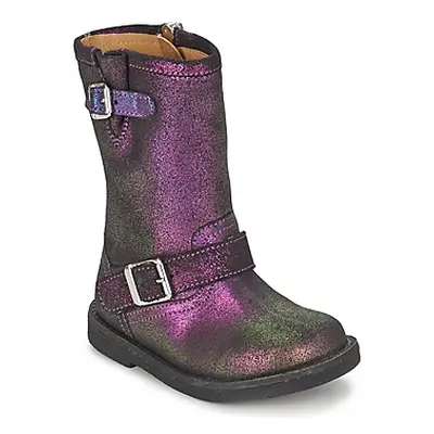 Pom d'Api HIKE BIKER girls's Children's High Boots in Purple