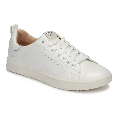 Only SHILO PU women's Shoes (Trainers) in White