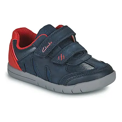 Clarks REX PLAY T boys's Children's Shoes (Trainers) in Marine