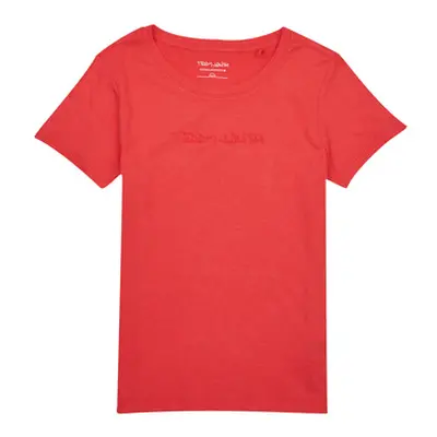 Teddy Smith T-TICIA 2 MC JR boys's Children's T shirt in Pink