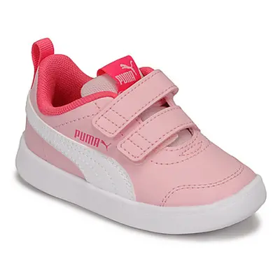 Puma Courtflex v2 V Inf girls's Children's Shoes (Trainers) in Pink