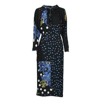 Desigual DOTS women's Long Dress in Multicolour