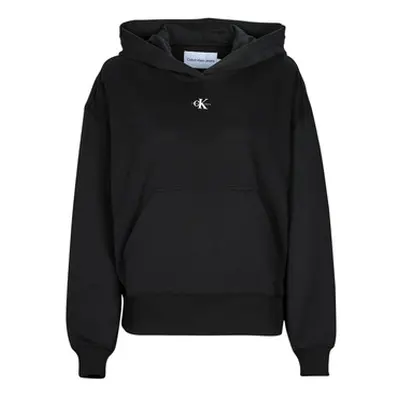 Calvin Klein Jeans MICRO MONOLOGO HOODIE women's Sweatshirt in Black