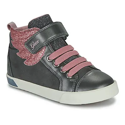 Geox B KILWI GIRL girls's Children's Shoes (High-top Trainers) in Grey