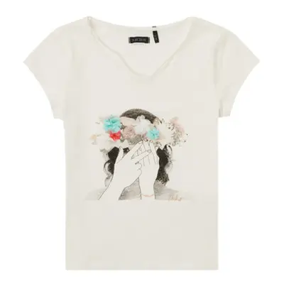 Ikks ECLISPA girls's Children's T shirt in White