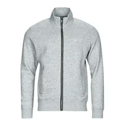 Jack & Jones JPRBLUARCHIE SWEAT ZIP HIGH NECK men's Sweatshirt in Grey